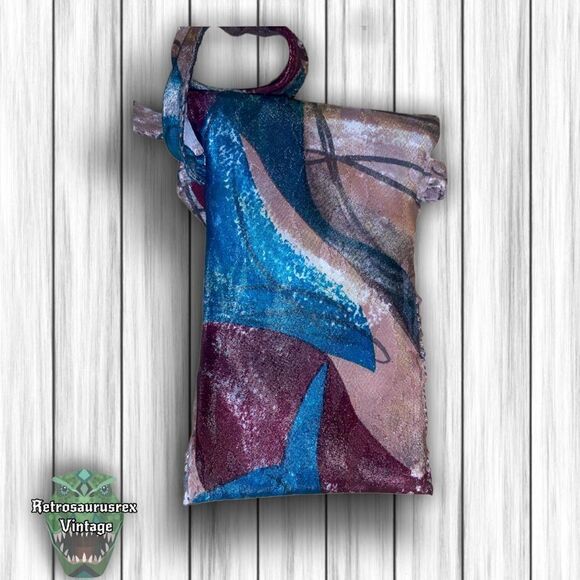 VINTAGE Mens Retro Neck Tie Crossbody Bag, Upcycled Repurposed Shoulder Mini Pur - Picture 6 of 9